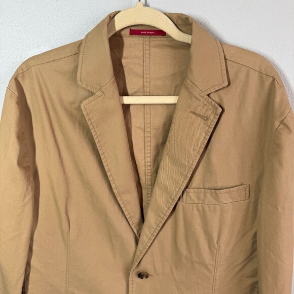 Mossimo Womens Blazer Jacket Large Camel Brown 2 Button Smart Casual Pockets - Picture 3 of 12